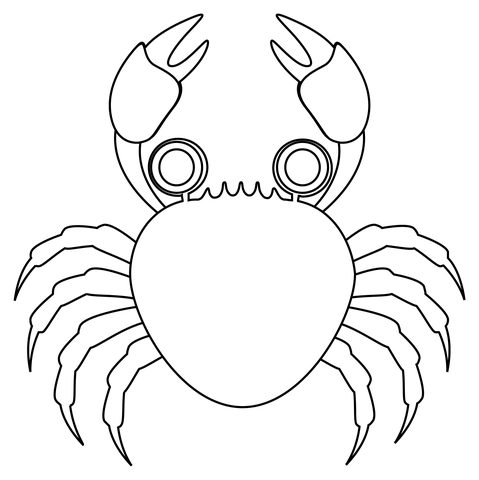 Crab From Food Coloring Page